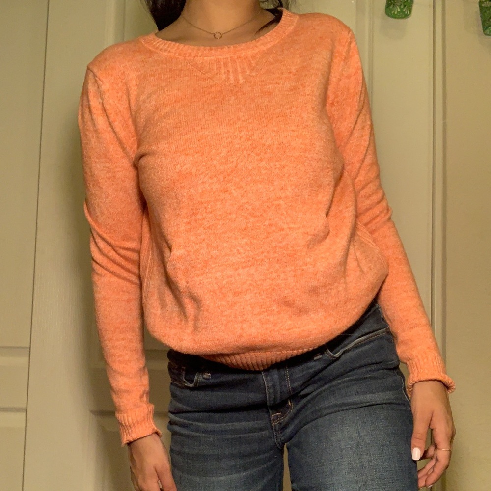 super comfortable orange sweater